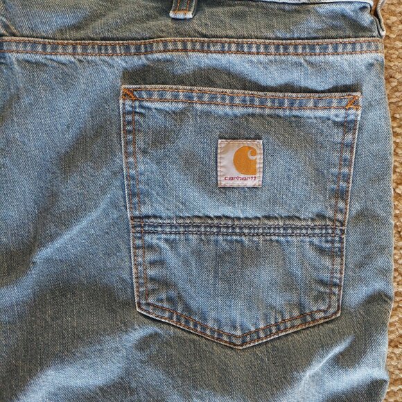 Carhartt Jeans Mens 38x32 Relaxed Fit Rugged Flex Denim Work Casual BD5119-M EUC - Picture 1 of 4